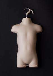 KIDZ HOLLOW PLASTIC MANNEQUIN WITH HOOK
